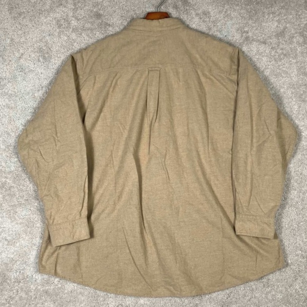 VTG Woolrich Shirt Mens XL Beige Flannel Long Sleeve Button Front Outdoor Casual - Picture 5 of 11